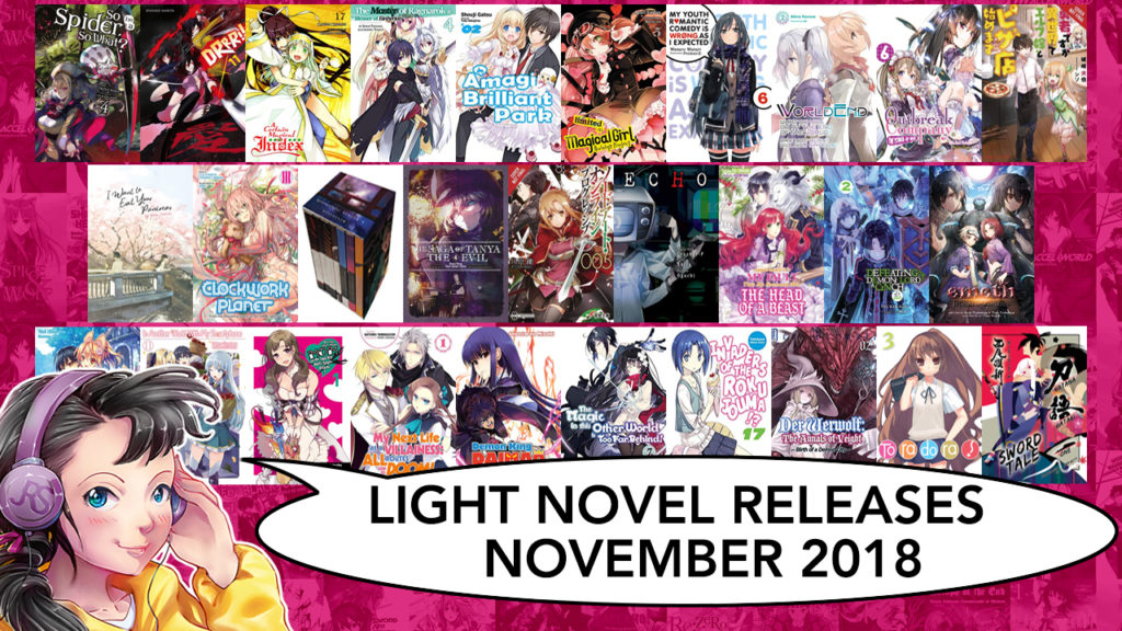 Light Novel releases for November 2018